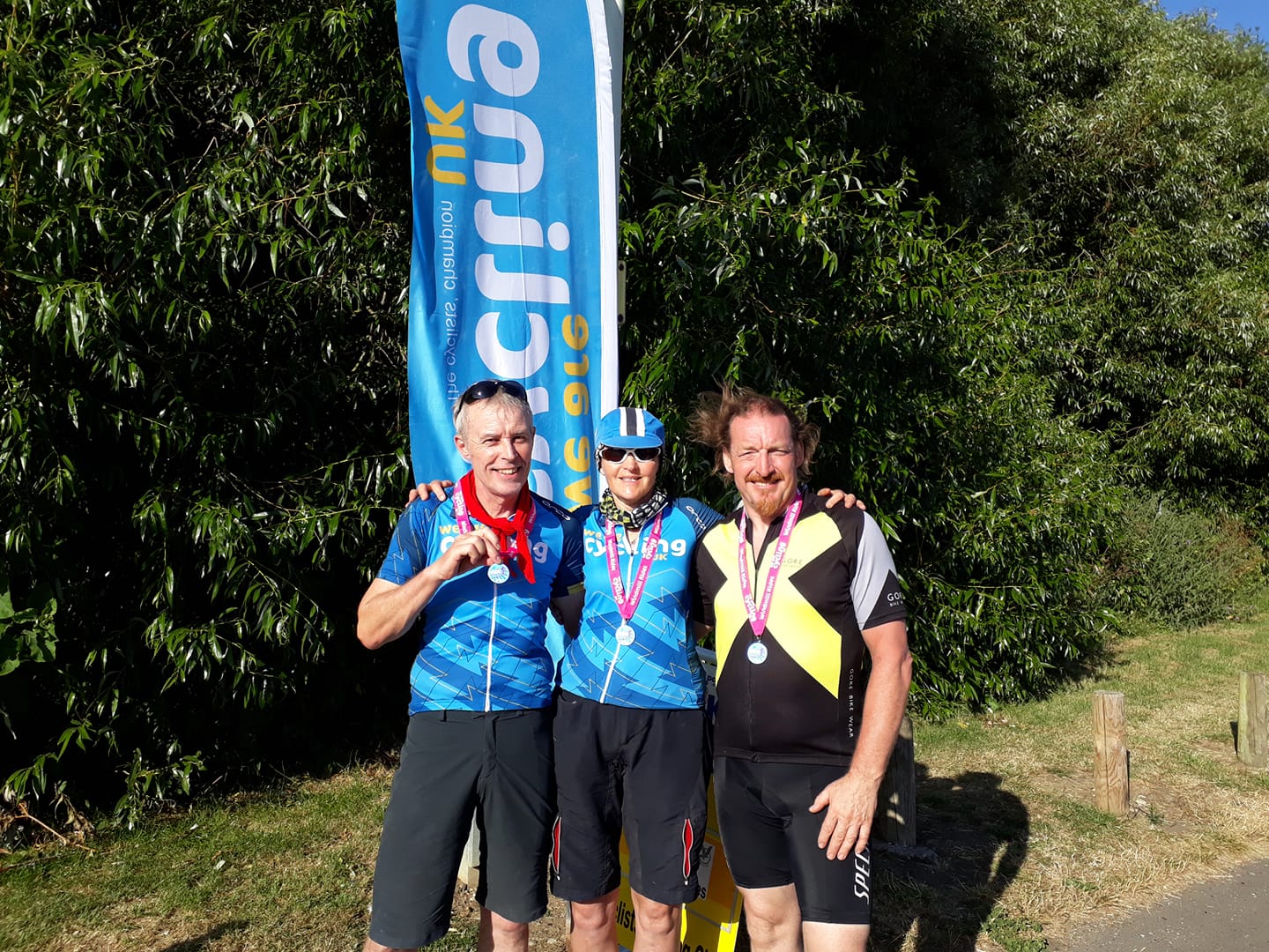 Riders with medals