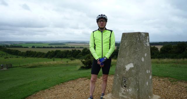 Neil at the BCQ point at Danebury Hill, Hampshire